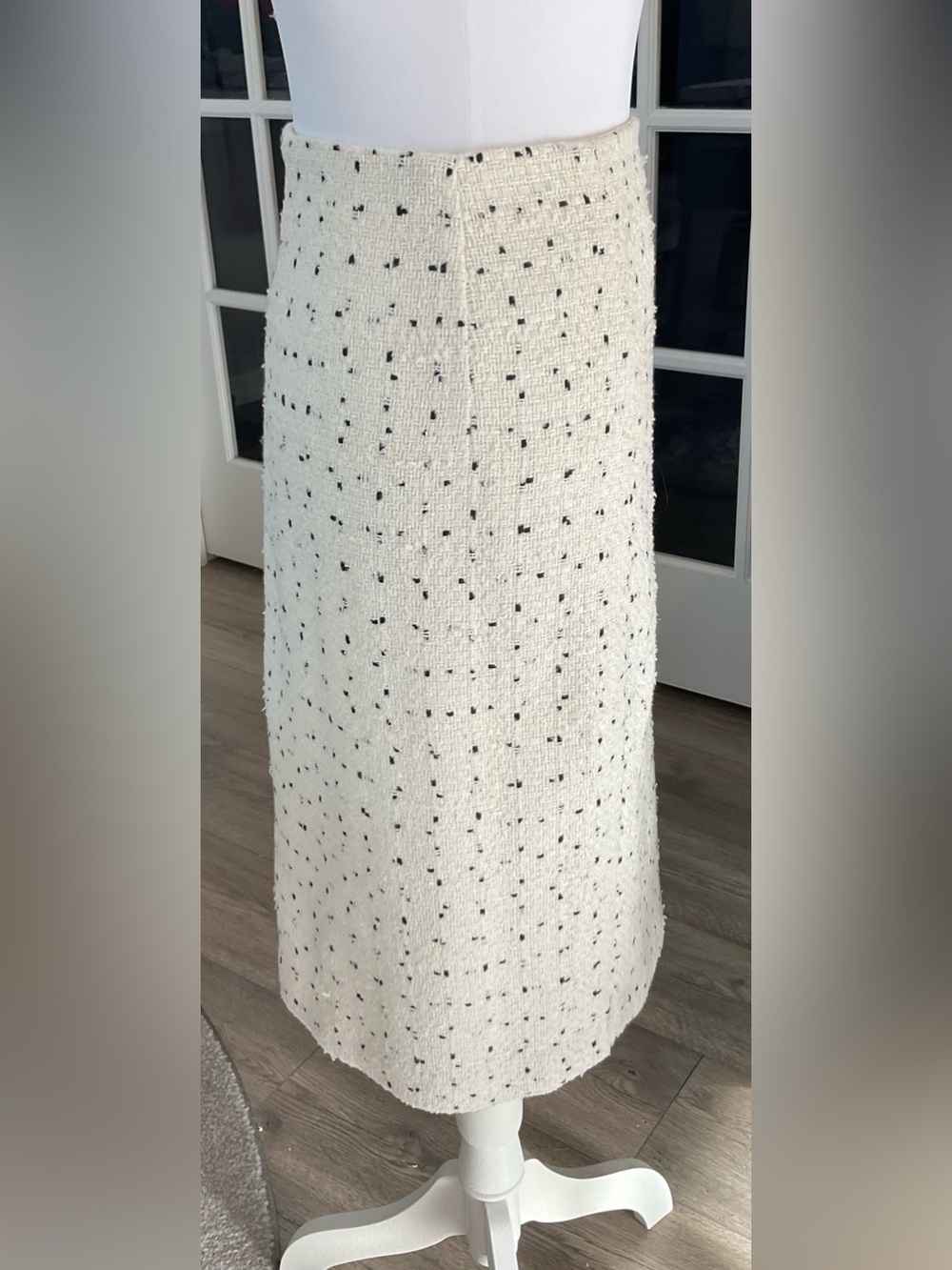 Ann Taylor Cream Confetti Tweed Pencil Skirt Size 10 - Picture 5 of 10